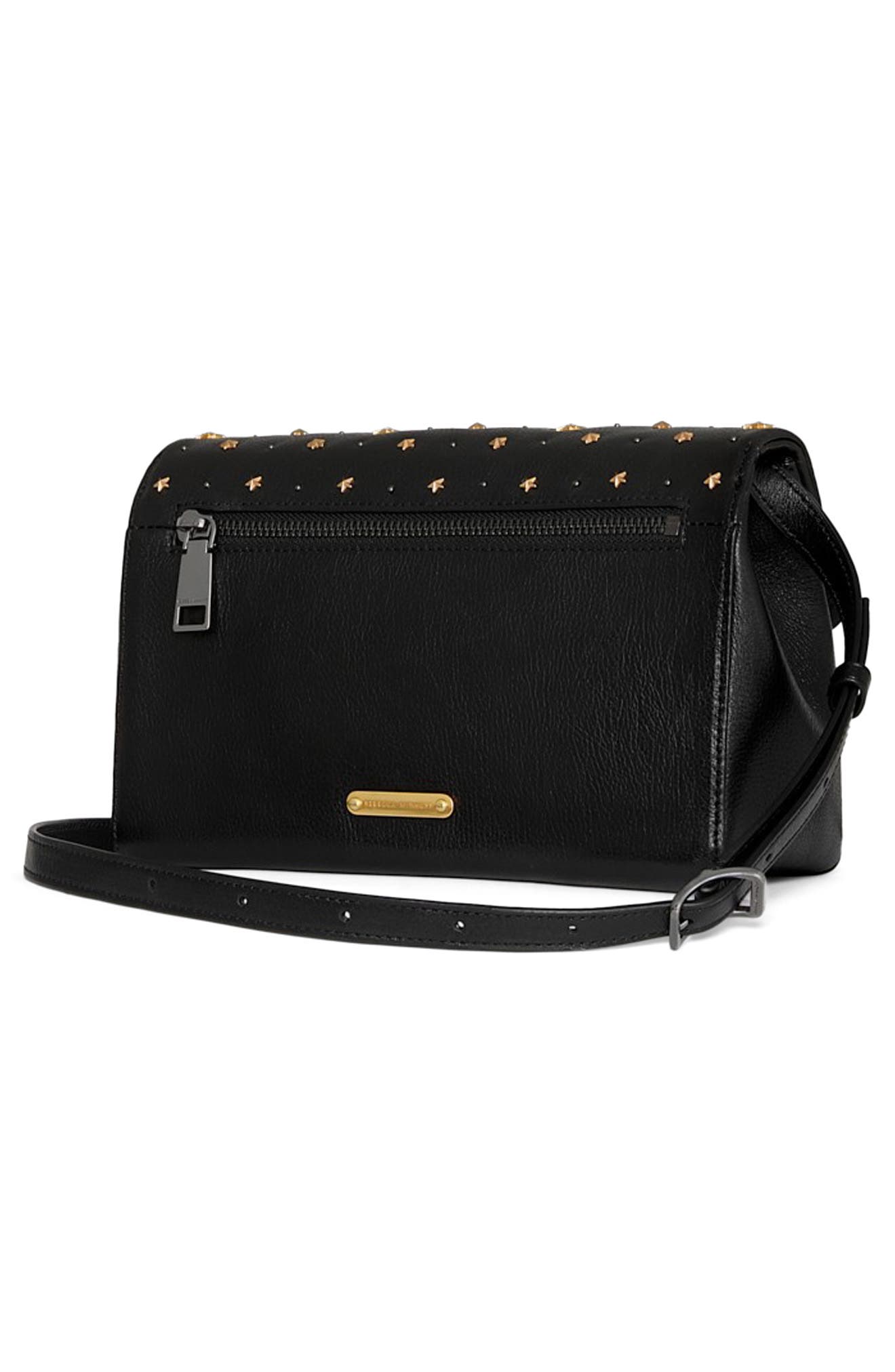 Rebecca Minkoff Edie Evil Eye Crossbody Bag, Alternate, color, Black