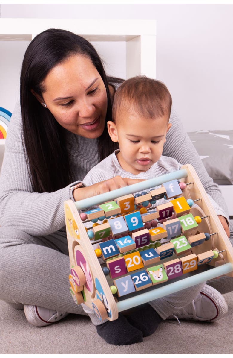 Bigjigs Toys FSC<sup>®</sup> Certified Triangular Activity Centre, Alternate, color, Multicoloured