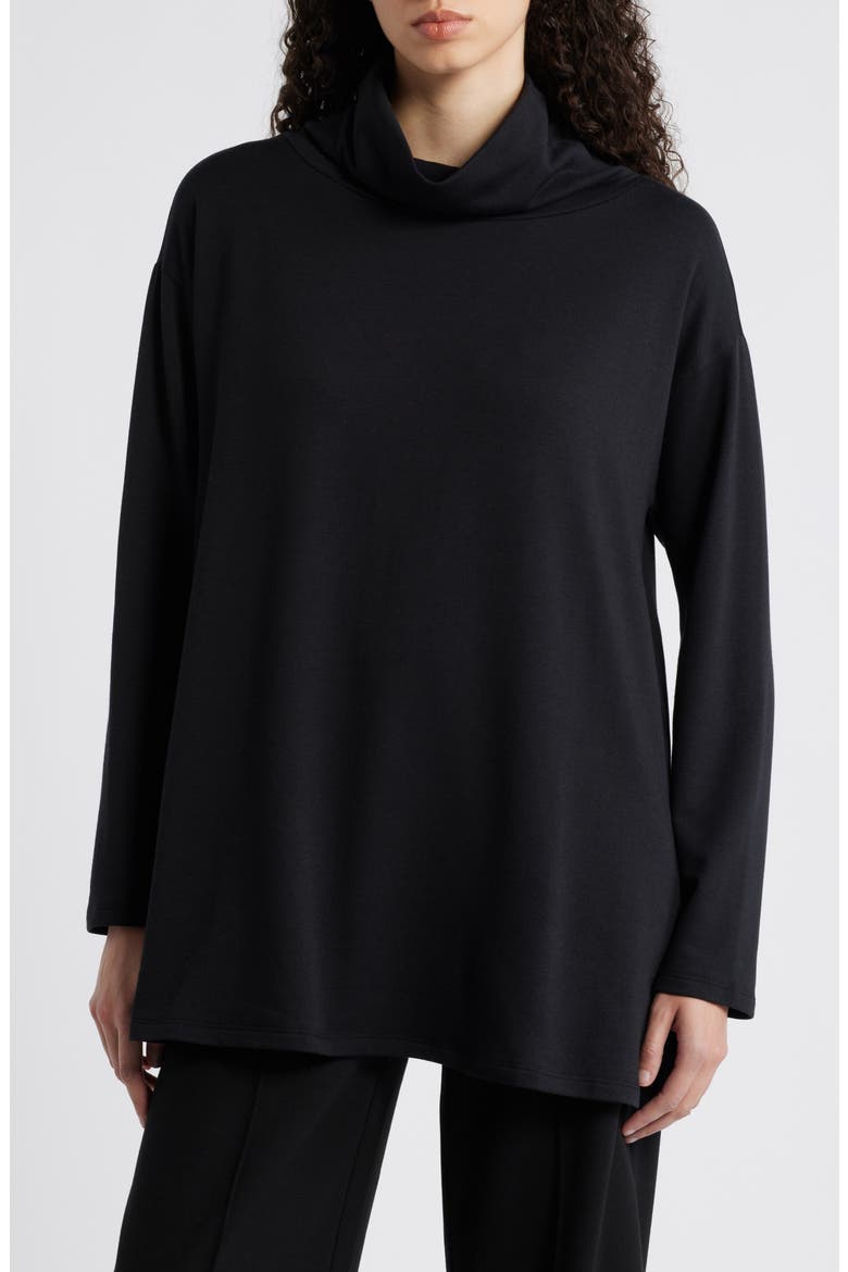 Cowl Neck Knit Top, Main, color, BLACK