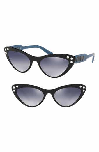 Miu Miu Logomania 55mm Cat Eye Sunglasses
