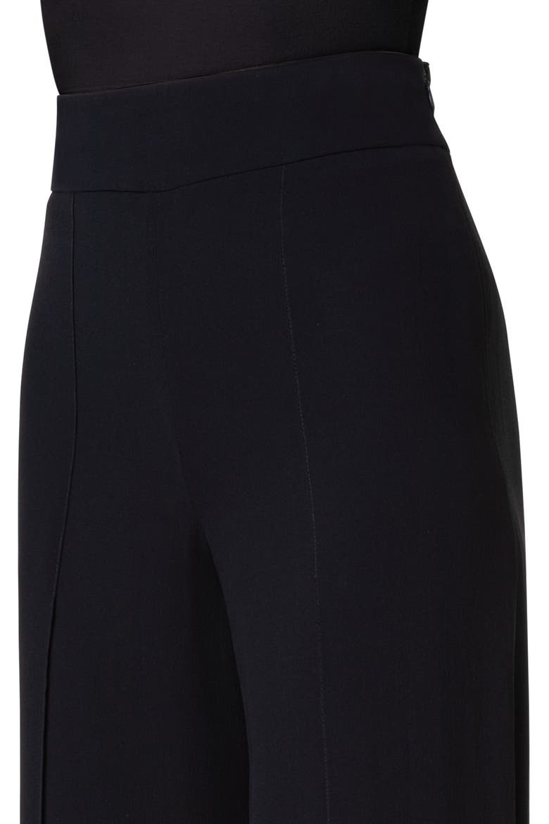 Fellia Split Hem Silk Georgette Pants, Alternate, color, BLACK