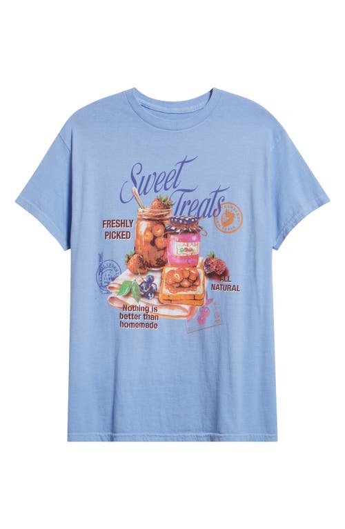 Vinyl Icons Sweet Treats Cotton Graphic T-shirt In Blue