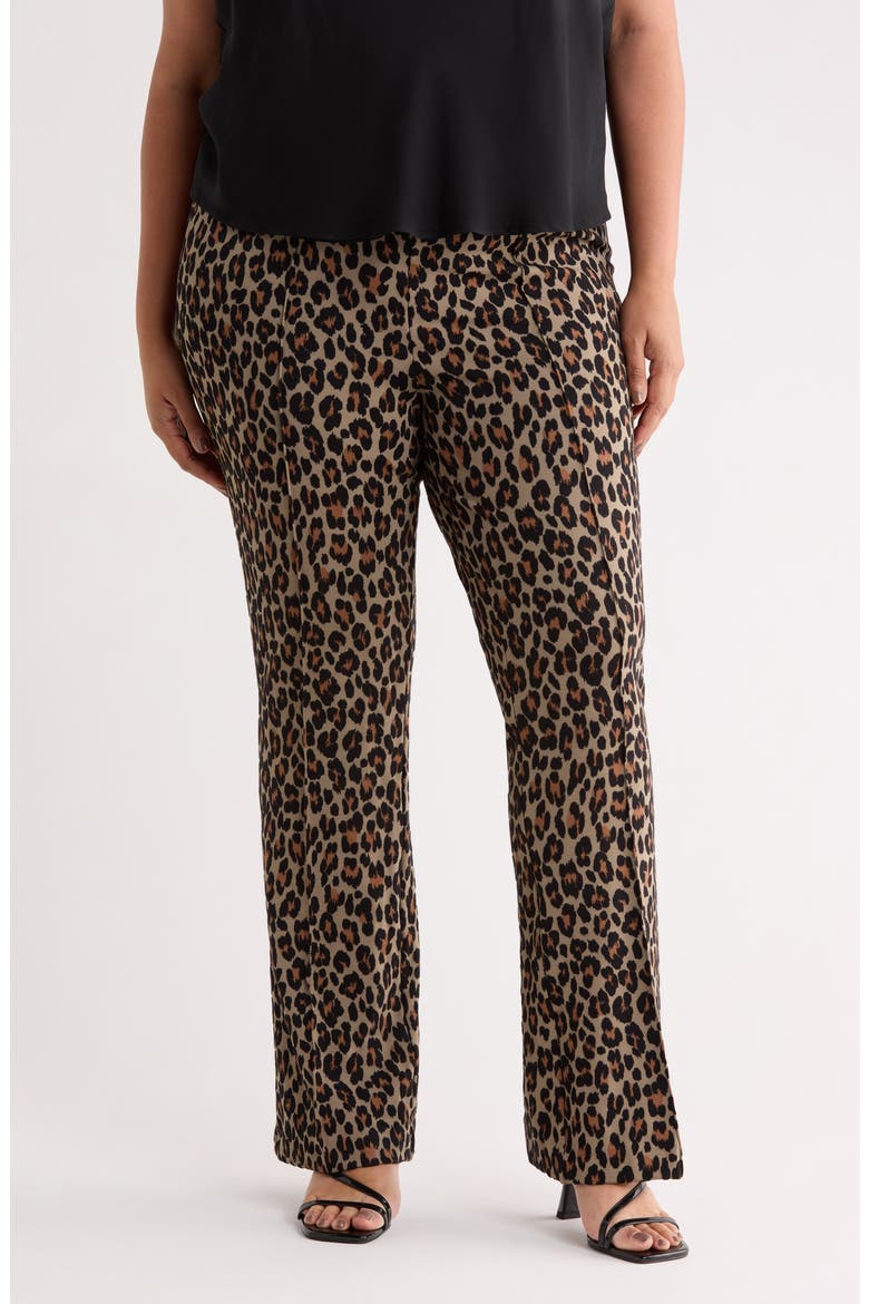 Ponte Zero Micro Flare Pants, Main, color, BROWN MULTI