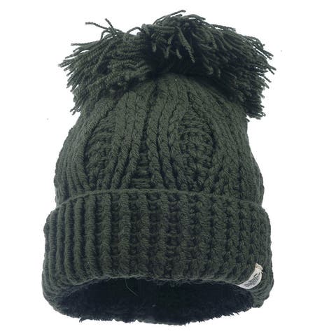 Big Pom Rib Fold Hat