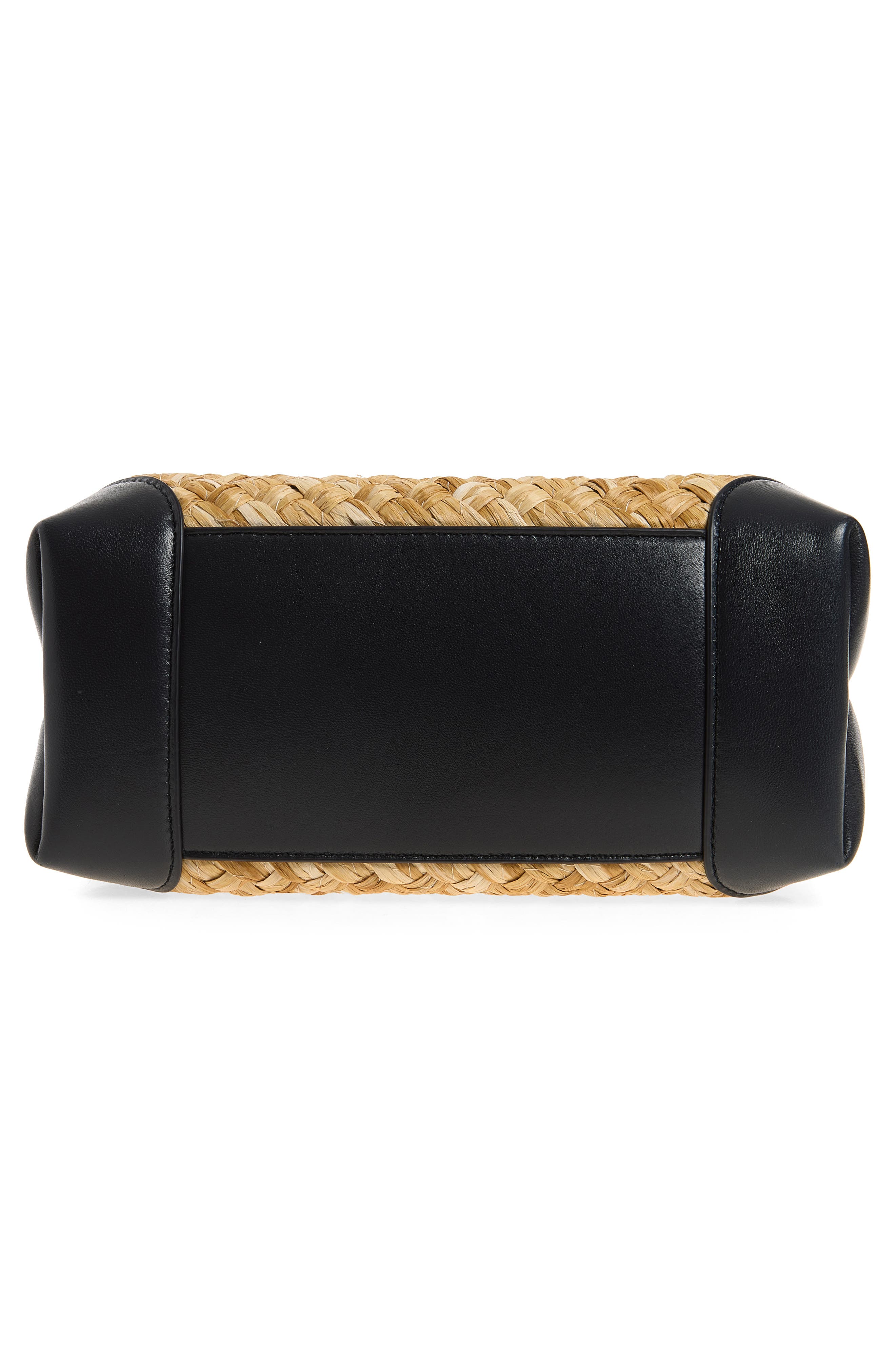 Small Andiamo Intrecciato Raffia Crossbody Bag, Alternate, color, 9968 NATURAL/ MIDN-M BRASS