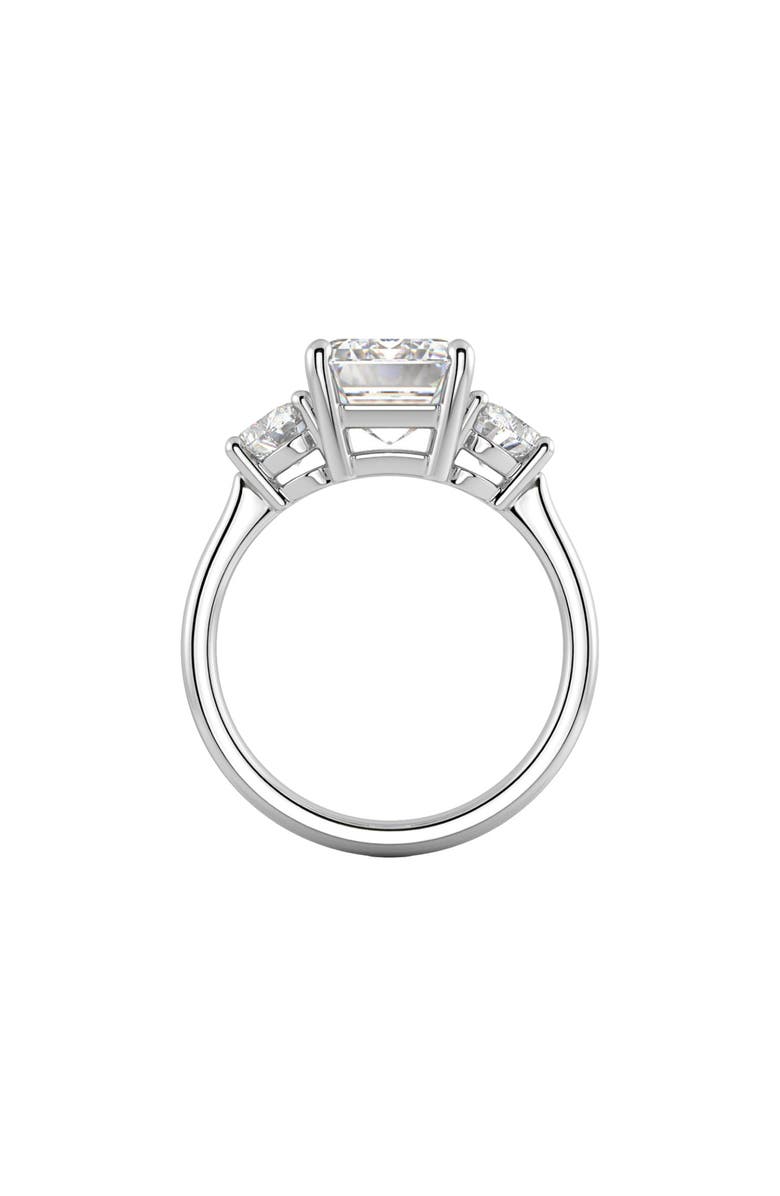 Bliss Diamond Certified 4 1/2Ct Emerald & Heart 3-Stone Diamond Ring 14k Gold Lab Grown, Alternate, color, 