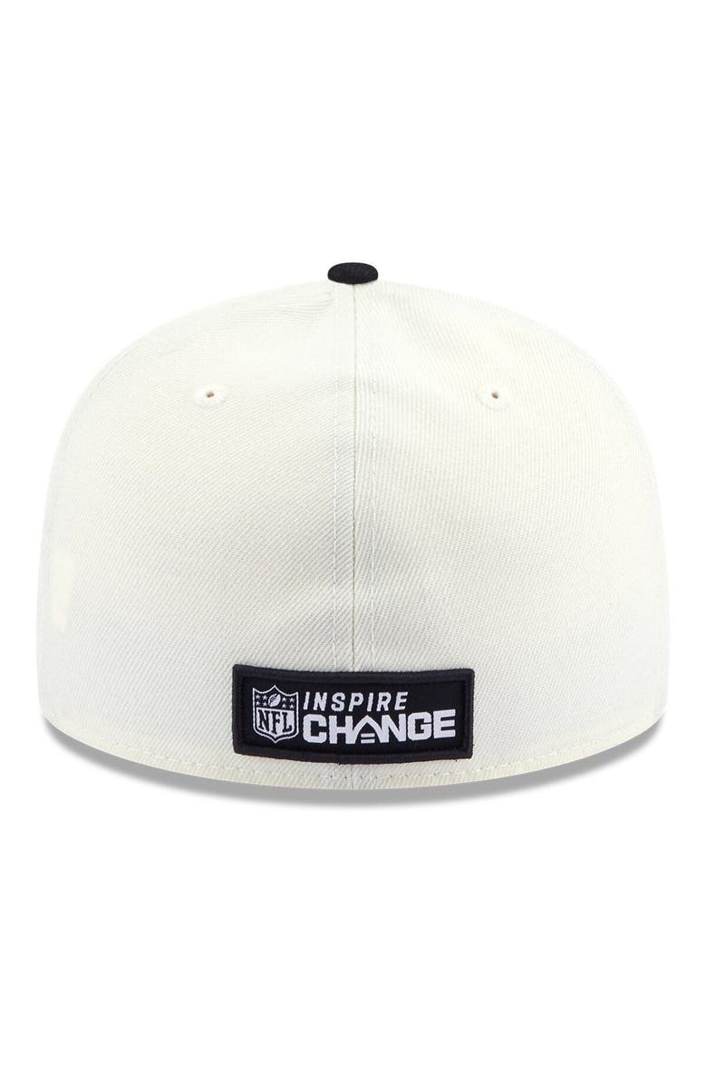 New Era Men's New Era Cream/Black Washington Commanders 2022 Inspire Change 59FIFTY Low Profile Fitted Hat, Alternate, color,