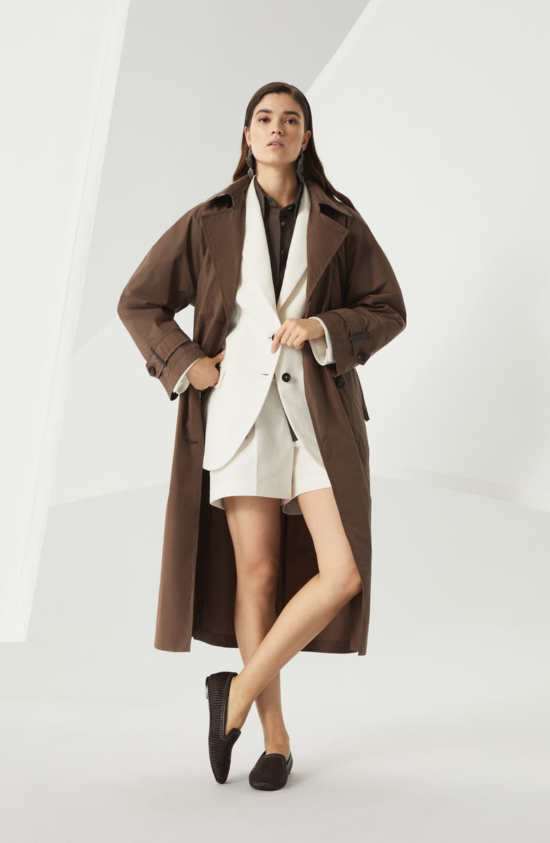 Brunello Cucinelli Trench coat with monili, Alternate, color,