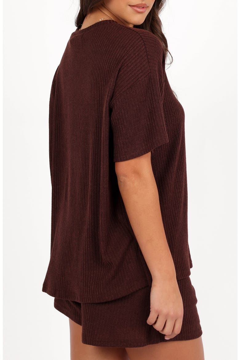 Granger Knit Top & Shorts Set, Alternate, color, CHOCOLATE BROWN