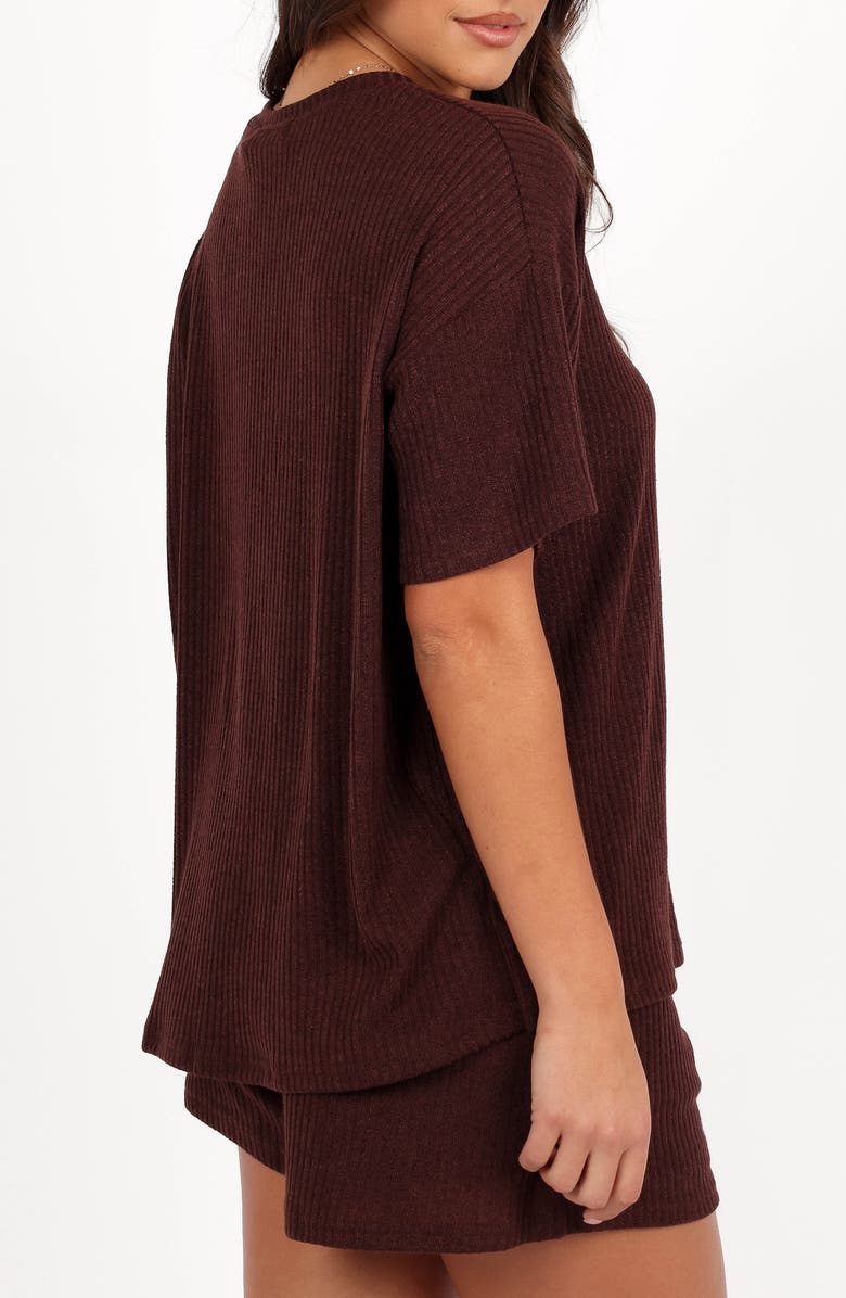 Petal & Pup Granger Knit Top & Shorts Set, Alternate, color, Chocolate Brown
