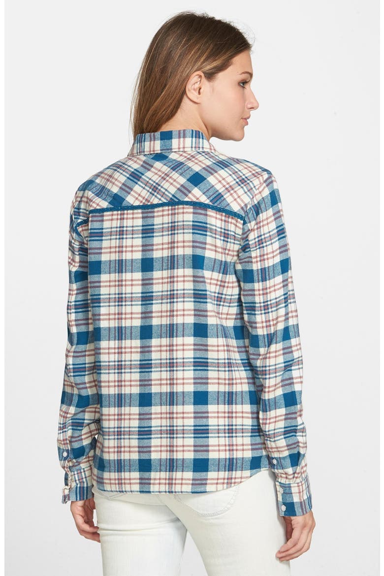 'Slacker' Flannel Shirt, Alternate, color, NATURAL