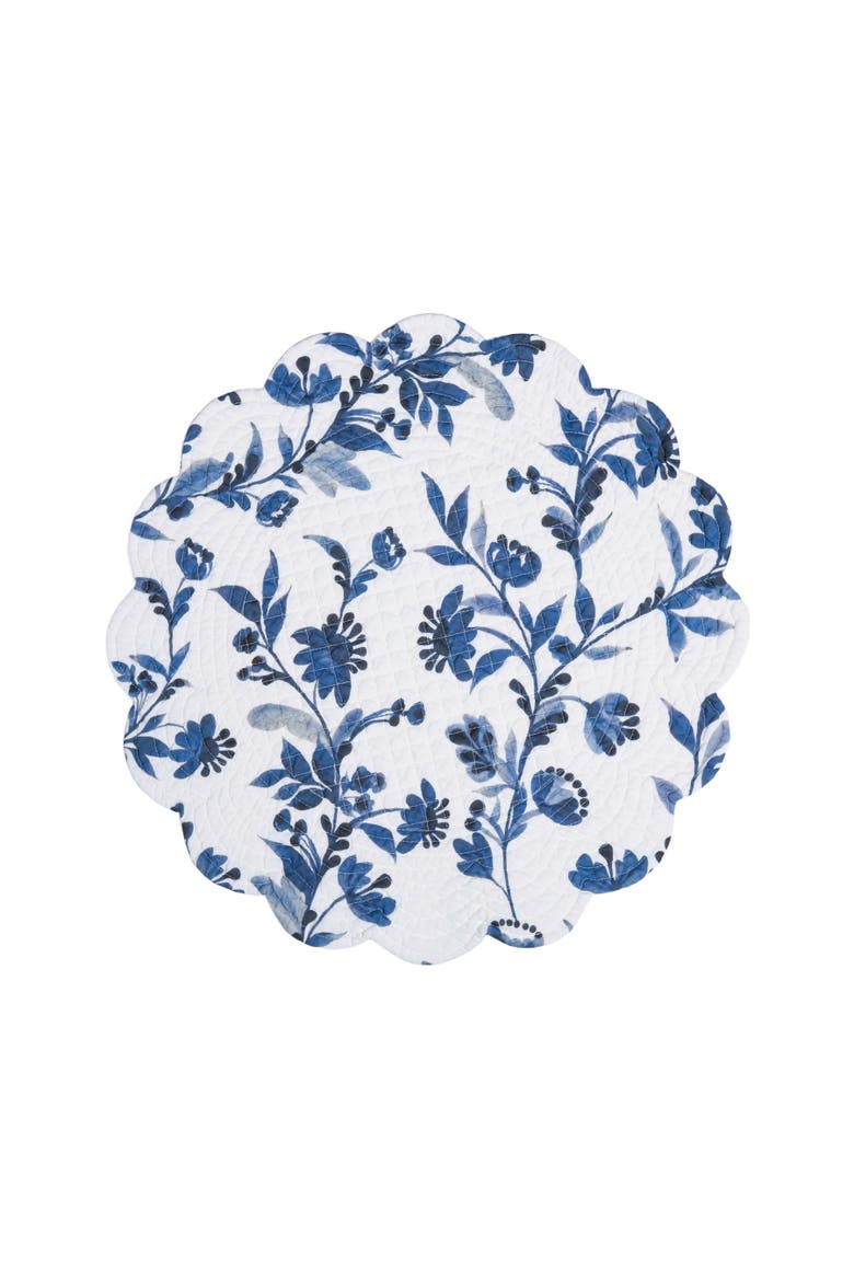 Maryfrances Round Set of 6 Placemats  17", Alternate, color, Blue
