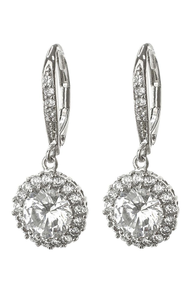 CZ by Kenneth Jay Lane CZ Round Drop Earrings, Main, color, 