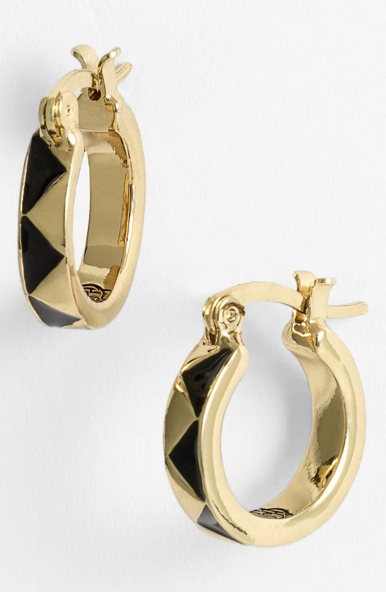 House of Harlow 1960 Zigzag Enamel Hoop Earrings, Alternate, color, 