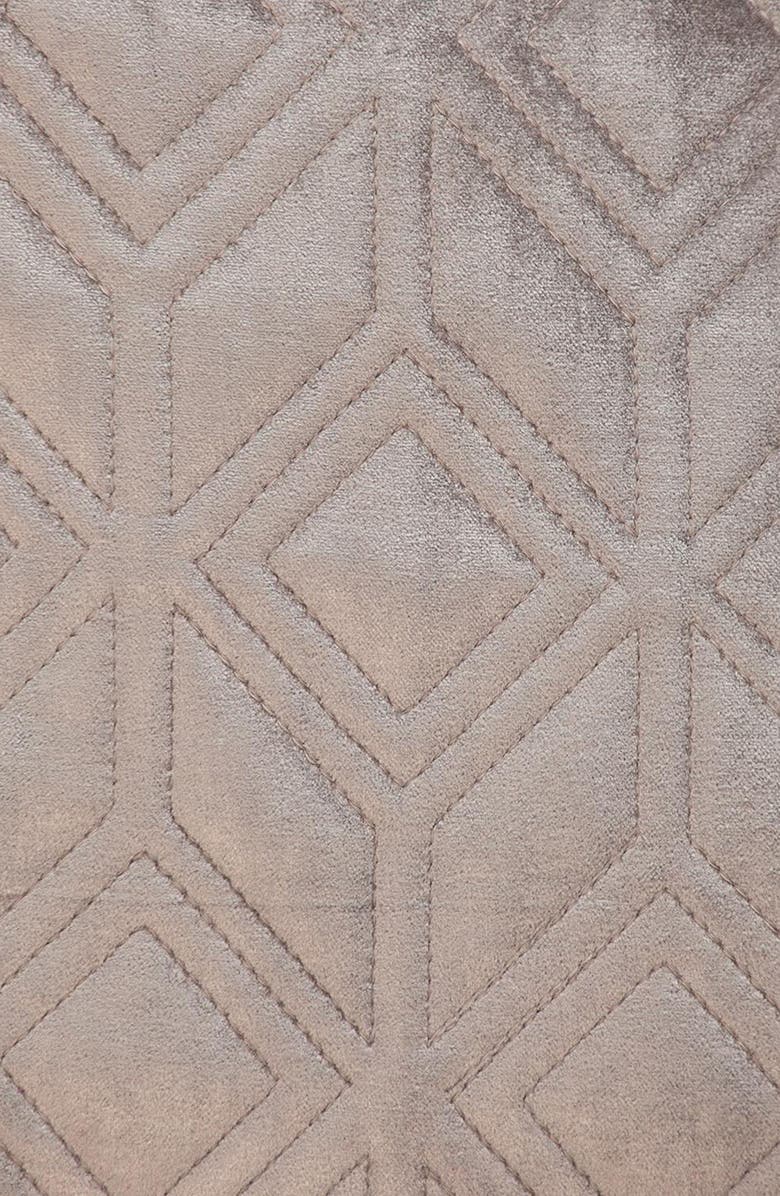 PARKLAND COLLECTION Tufted Velvet Throw Pillow, Alternate, color, Taupe