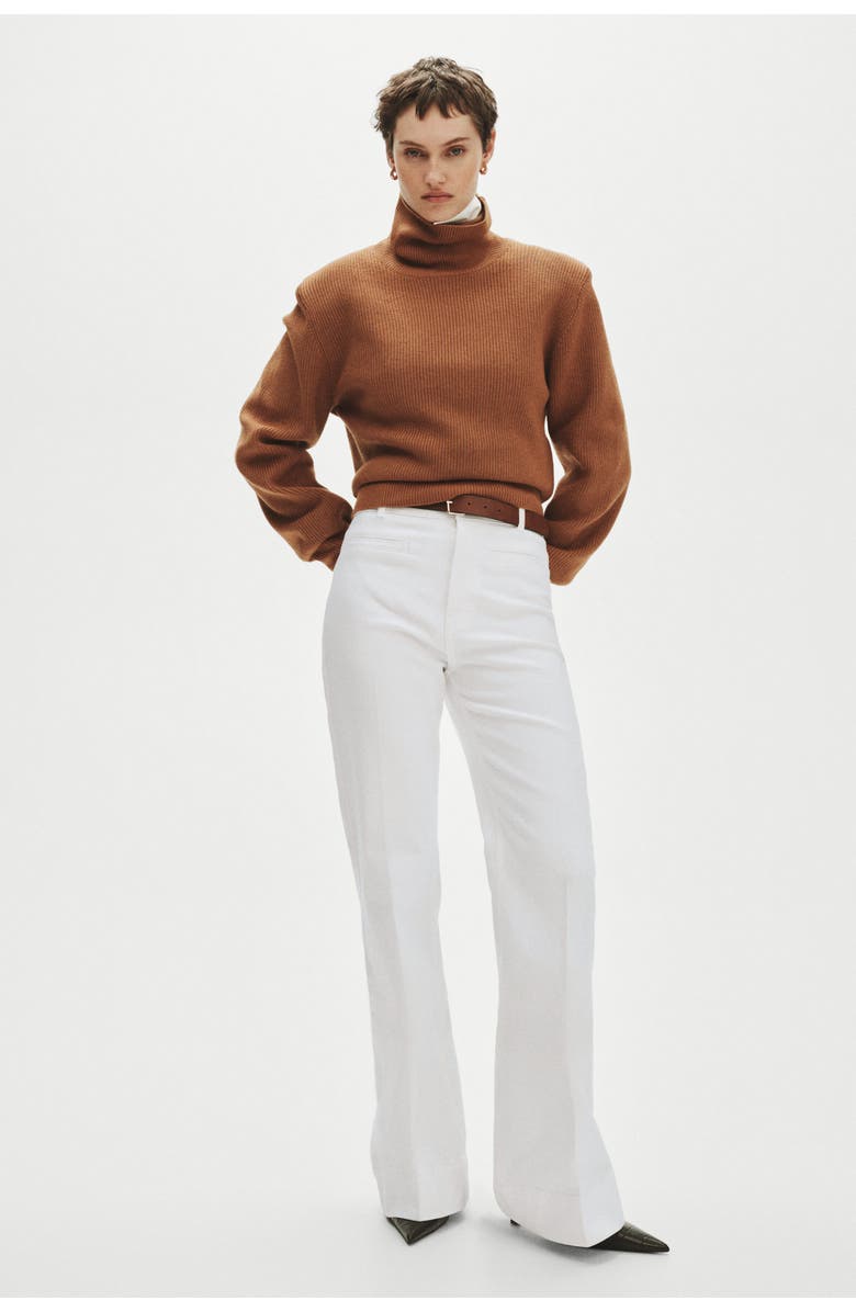 H&M Flared Twill Trousers, Alternate, color, 