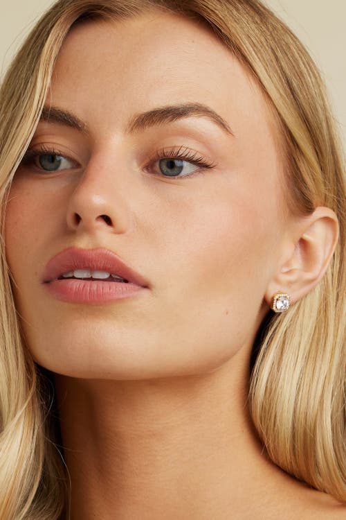 Untamed Petals Adriana Crystal Stud Earrings In Gold
