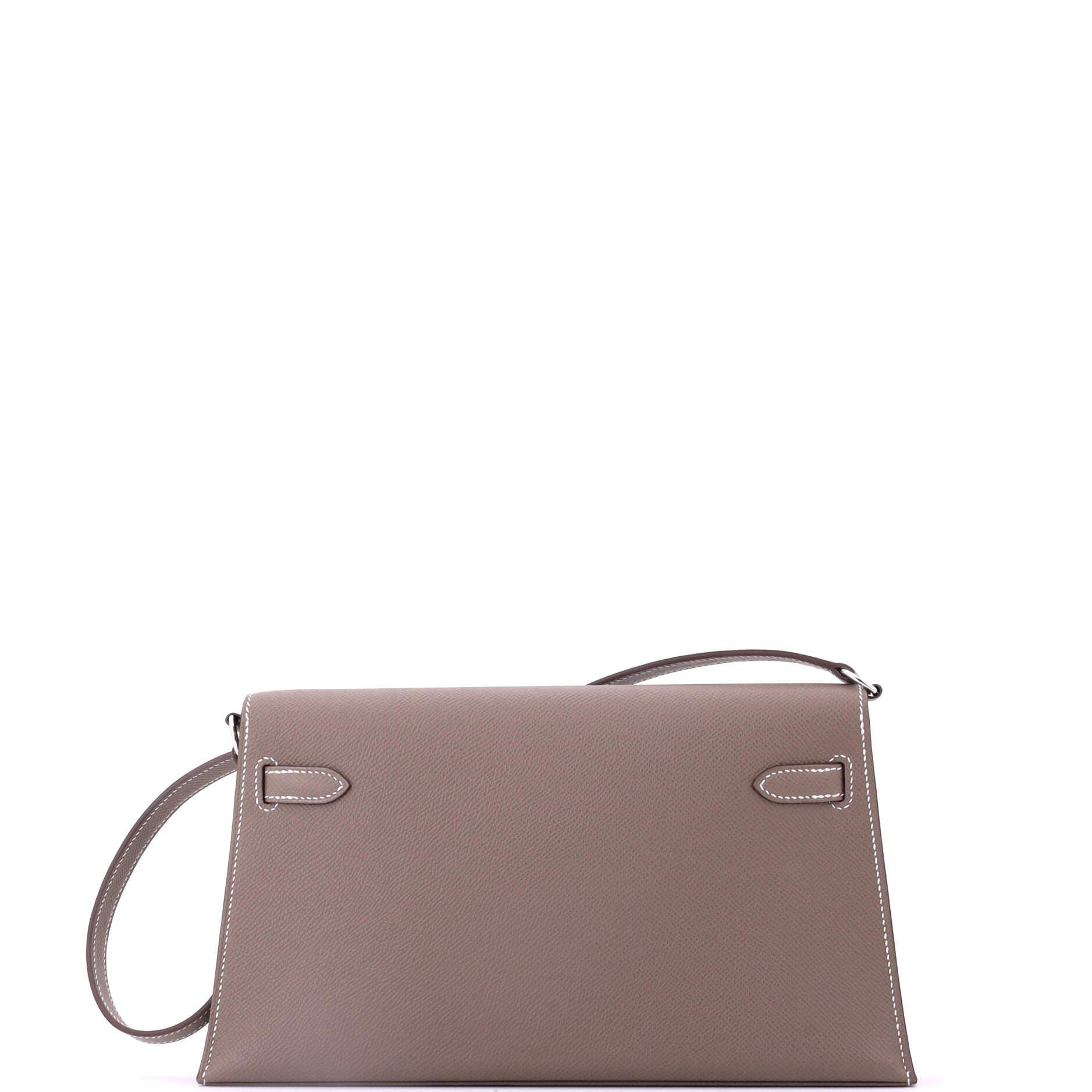 Pre-Owned Hermes Kelly Elan Shoulder Bag Epsom, Alternate, color, Etoupe