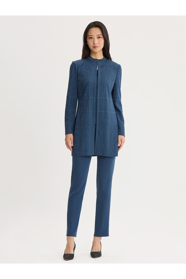 Heritage Tonal Floral Burnout Knit Jacket, Alternate, color, Stardust