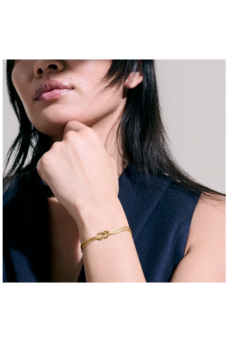 Love Knot Bracelet, Alternate, color, GOLD