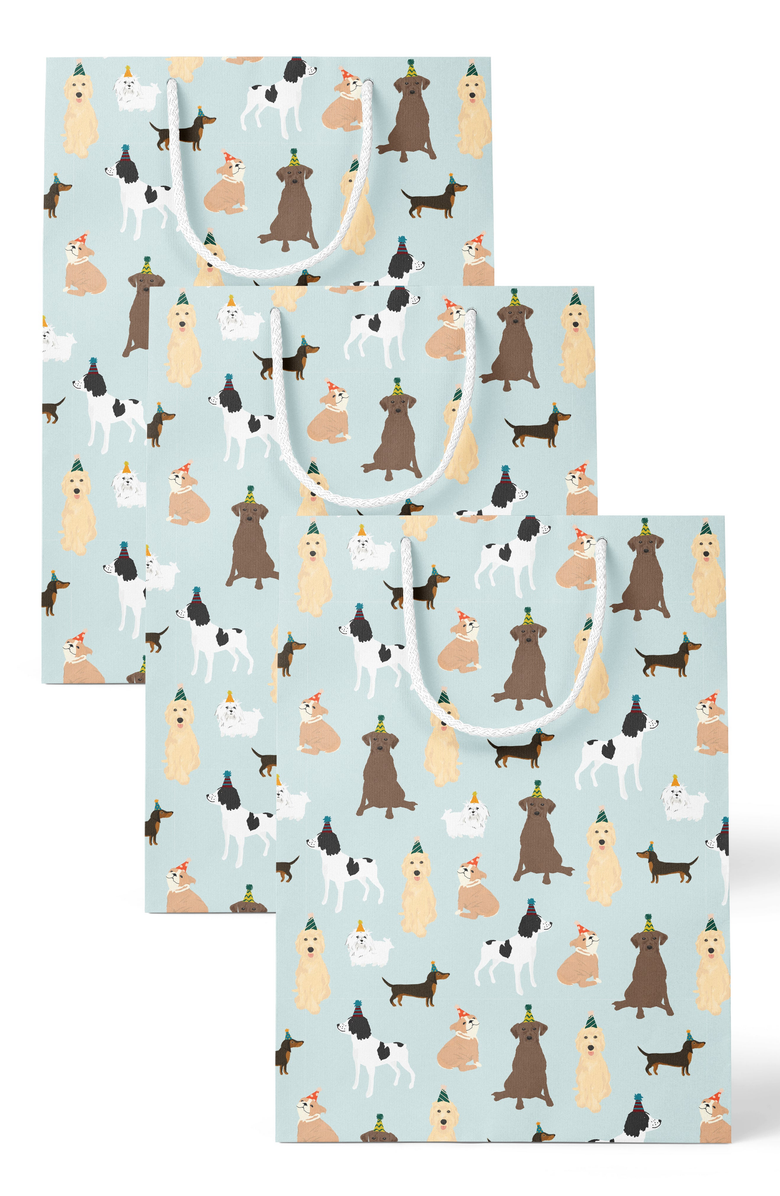 Joy Paper Co. Dog Lovers Birthday Gift Bag Set of 3, Main, color, 