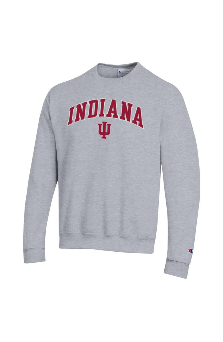 Champion Men's Champion Heather Gray Indiana Hoosiers Arch Over Logo Pullover Sweatshirt, Alternate, color, Heather Gray