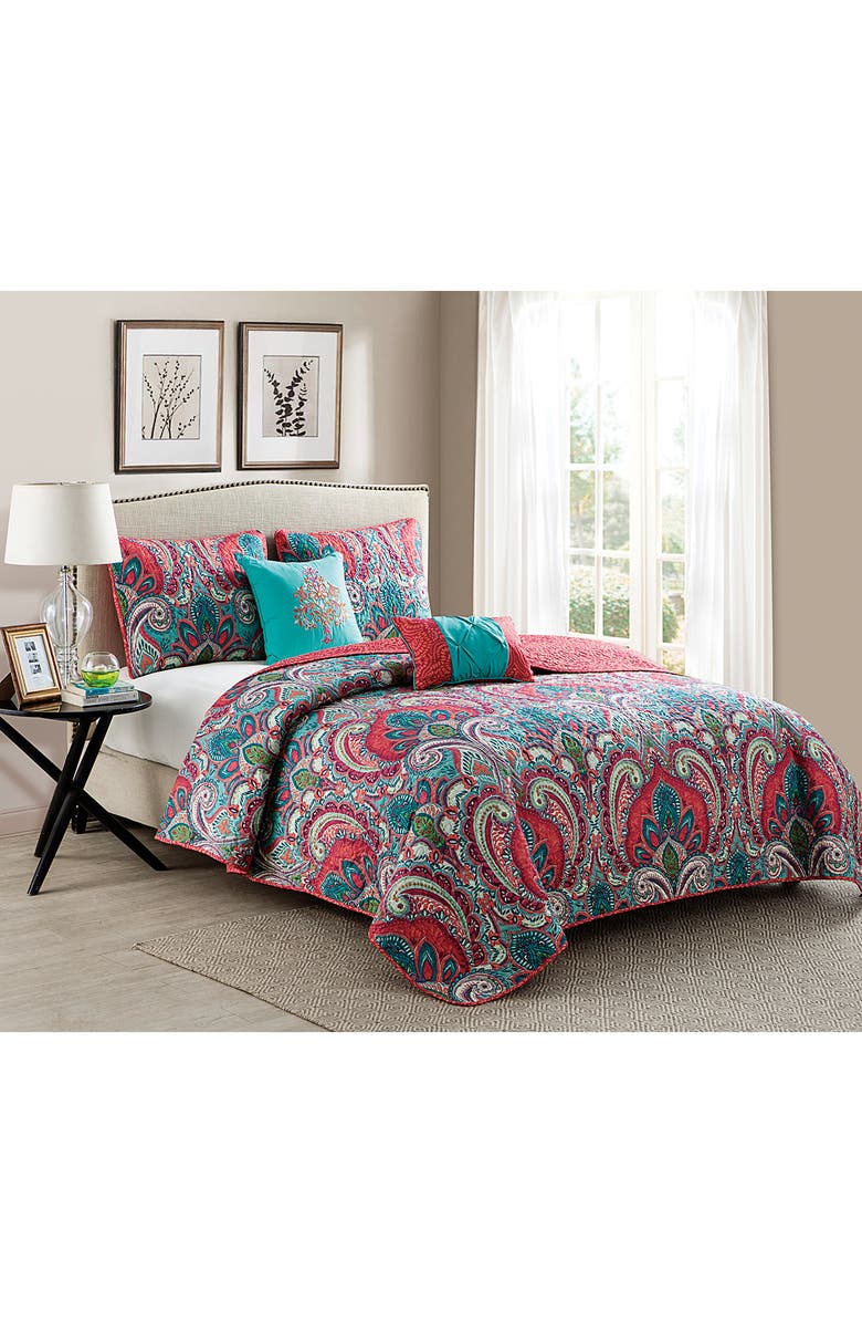 VCNY HOME Casa Real Paisley 4-Piece Reversible Quilt Set - Twin, Alternate, color,