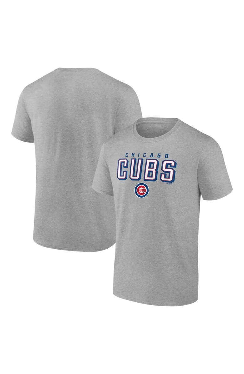 FANATICS Men's Fanatics  Gray Chicago Cubs Team T-Shirt, Main, color, 
