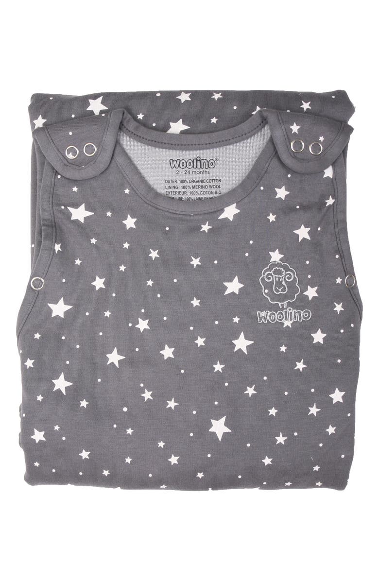 WOOLINO 4 Season Ultimate Organic Cotton & Merino Wool Wearable Blanket, Alternate, color, Star Gray