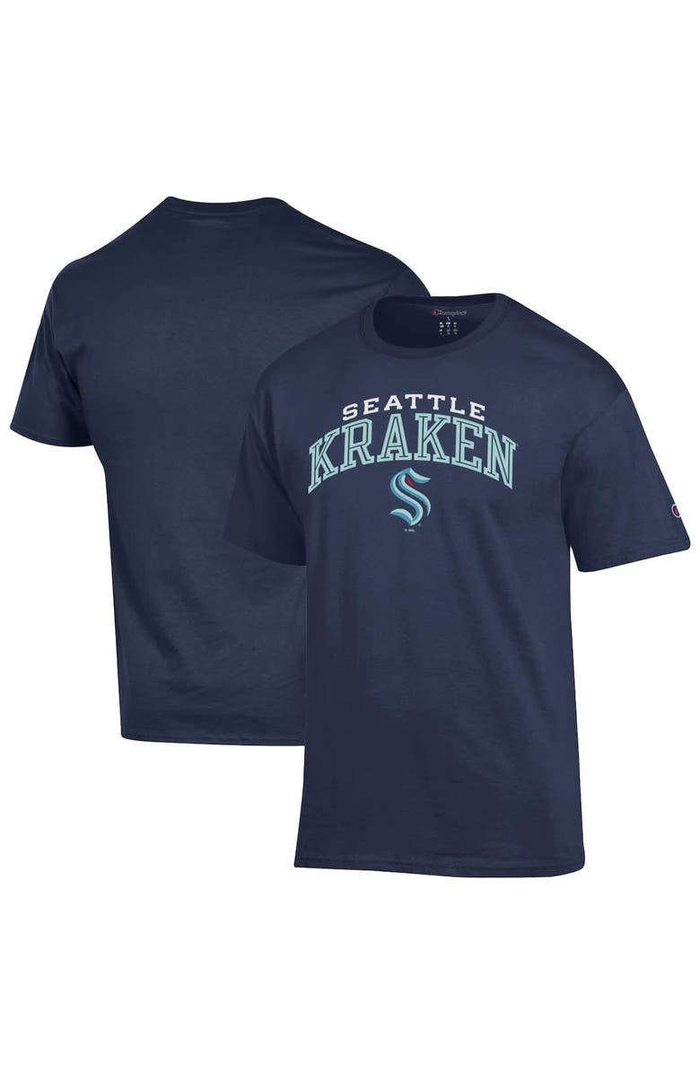 Champion Men's Champion Navy Seattle Kraken Primary Logo T-Shirt, Alternate, color, Navy