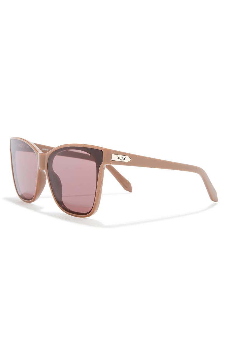 QUAY After Party 51mm Square Sunglasses, Alternate, color, Doe/ Brown