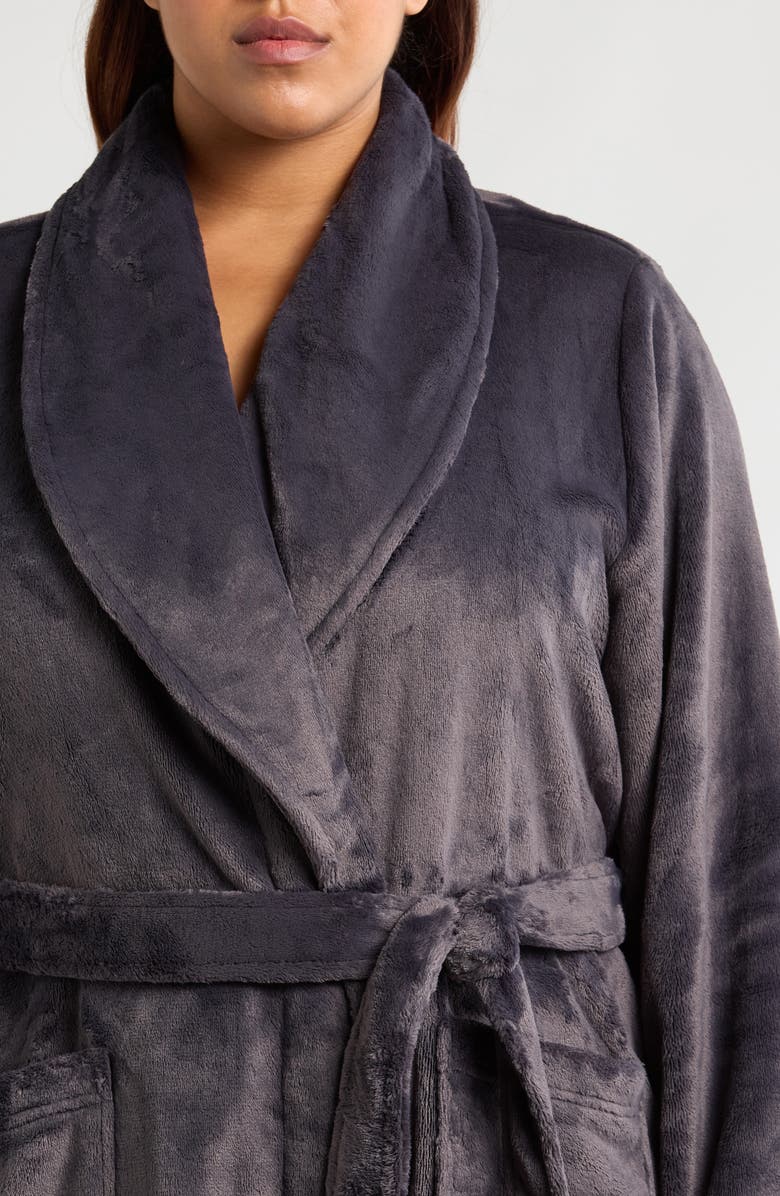 Nordstrom Shawl Collar Plush Robe, Alternate, color, Grey Stonehenge