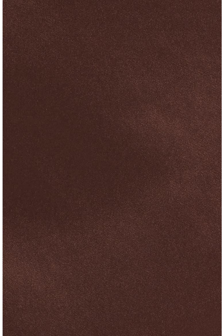 Nadina Bow Satin Miniskirt, Alternate, color, CHOCOLATE BROWN