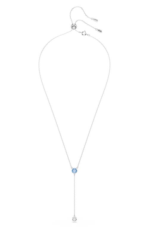 Swarovski Stilla Attract Rhodium Plated Y Necklace In Metallic