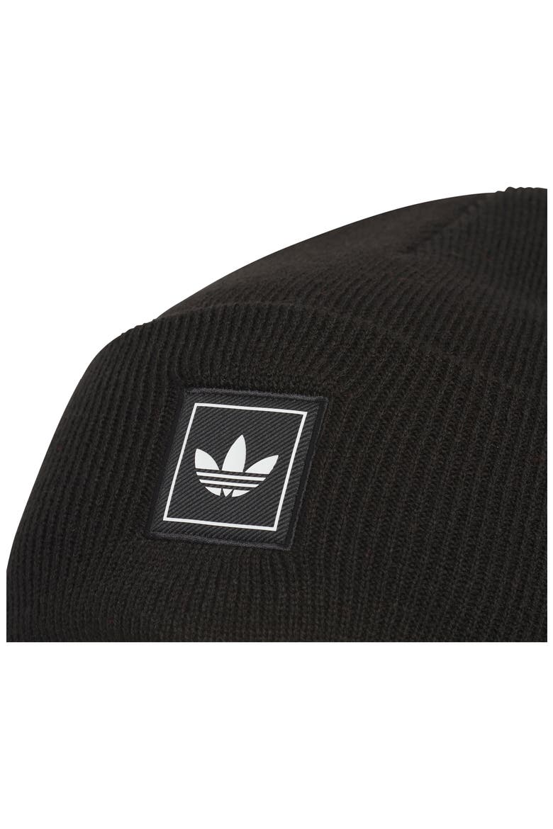 Trefoil Tall Beanie, Alternate, color, BLACK/ WHITE