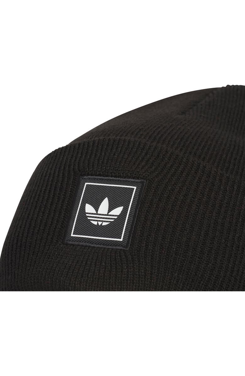 adidas Trefoil Tall Beanie, Alternate, color, Black/ White