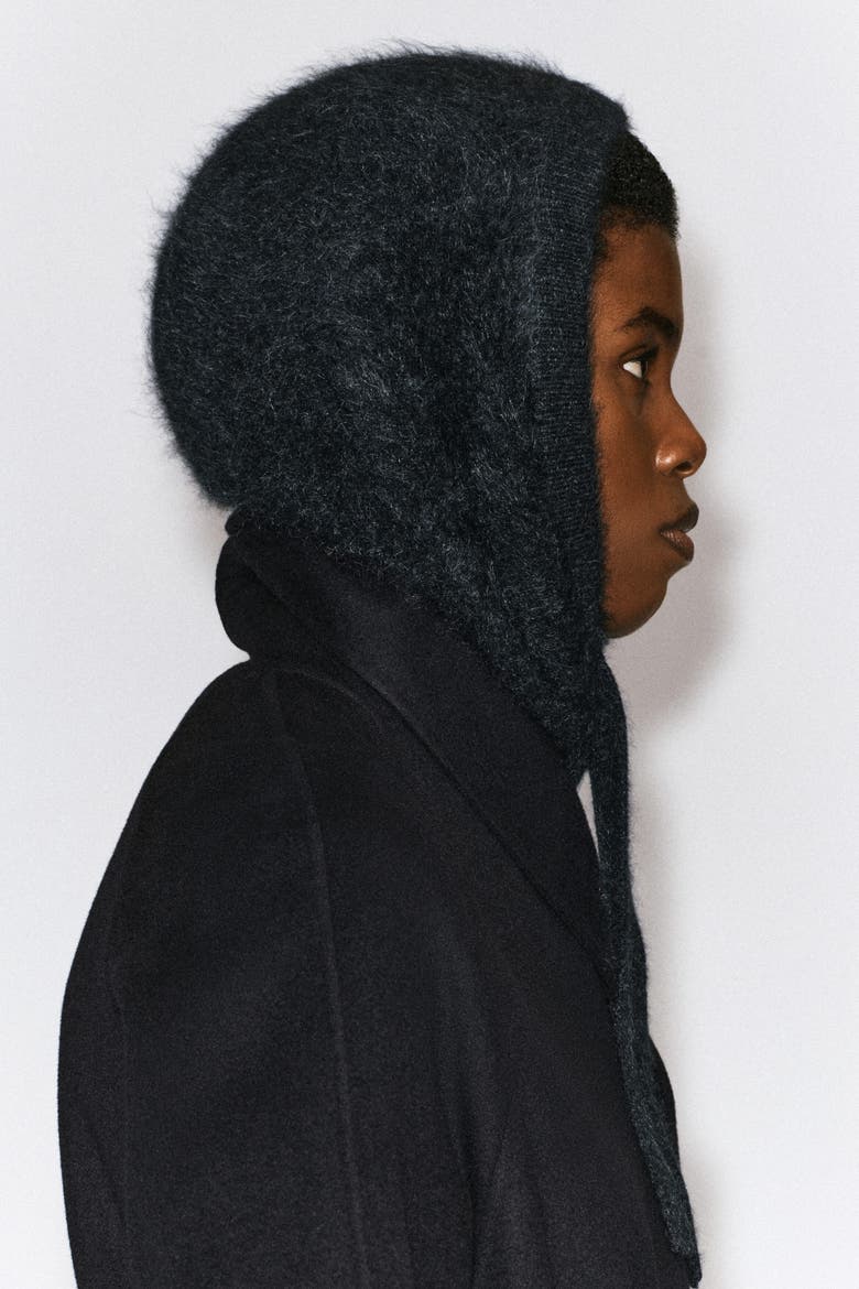 Brushed-cashmere Hood, Alternate, color, CHARCOAL