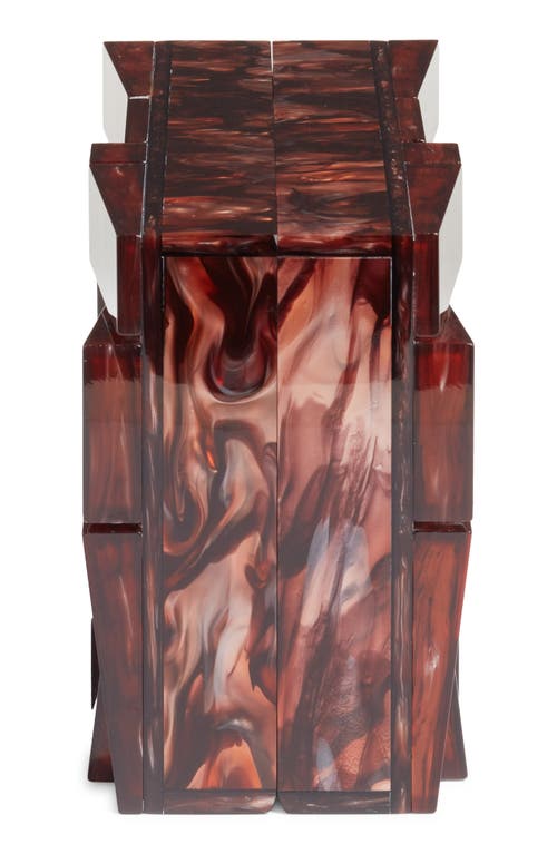 Cult Gaia Galleria Acrylic Frame Clutch In Brown