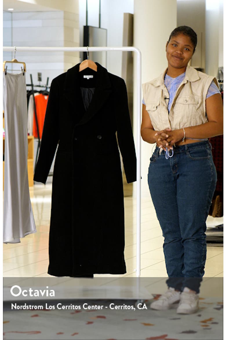 Oscar Nipped Waist Recycled Wool Blend Double Breasted Coat video