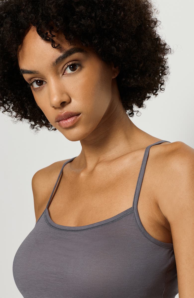 Hanro Ultralight Cotton Camisole, Alternate, color, Mercury