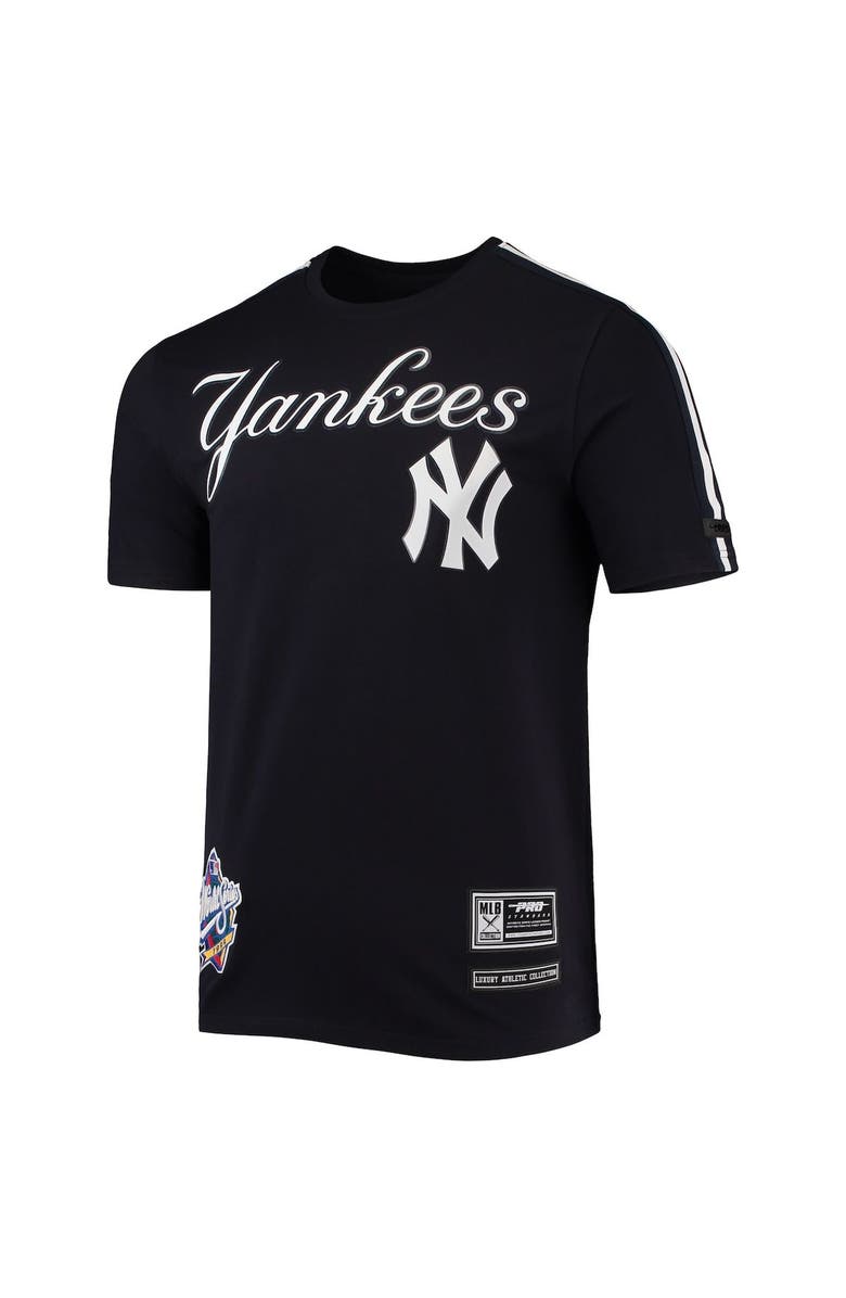 PRO STANDARD Men's Pro Standard Navy/ New York Yankees Taping T-Shirt, Alternate, color,