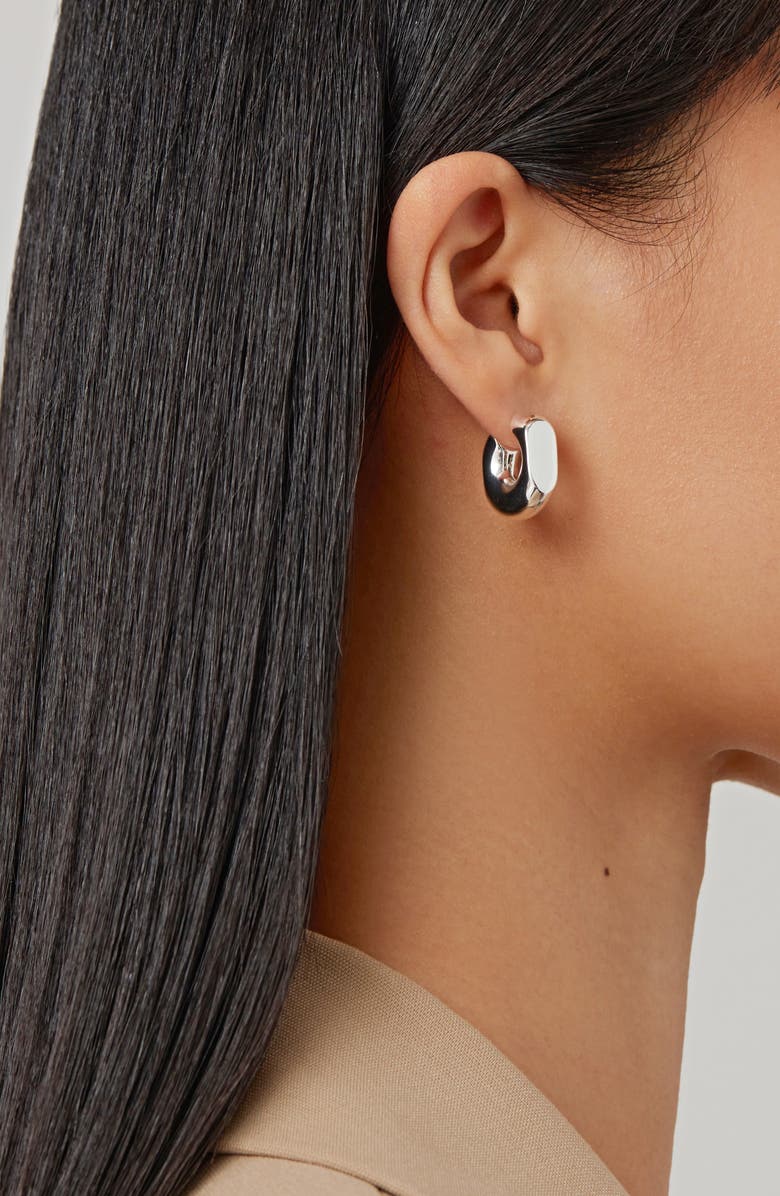 Jenny Bird Medium Mila Hoop Earrings, Alternate, color, High Polish Silver