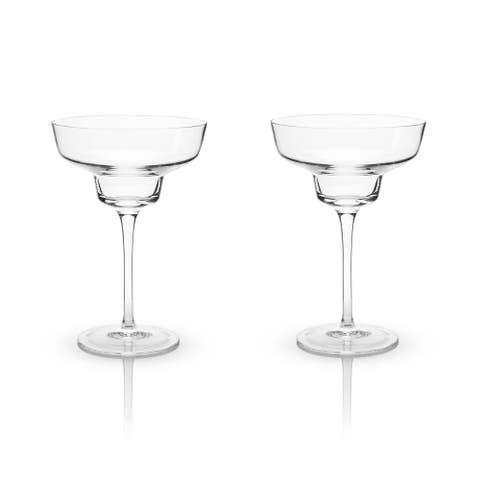 Raye Crystal Angled Margarita Glasses Set of 2