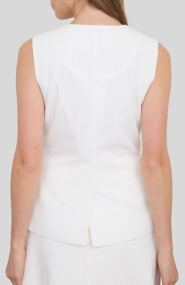 ZOE AND CLAIRE Button Up Vest, Alternate, color, Ivory
