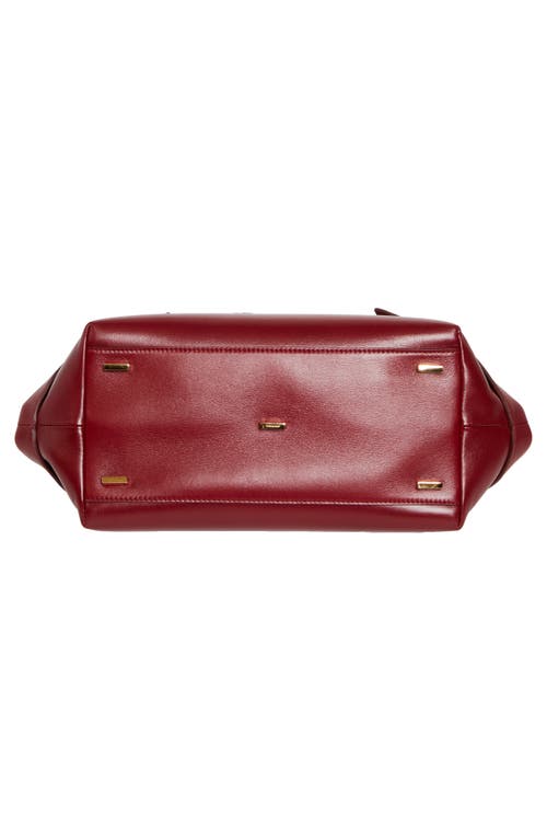 Ferragamo The Scarf Leather Top Handle Bag In Borgogna