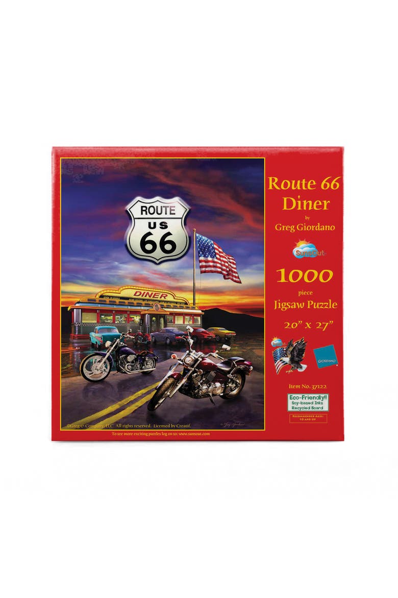 Route 66 Diner 1000 piece Jigsaw Puzzle for Adults, Alternate, color, Multicolor