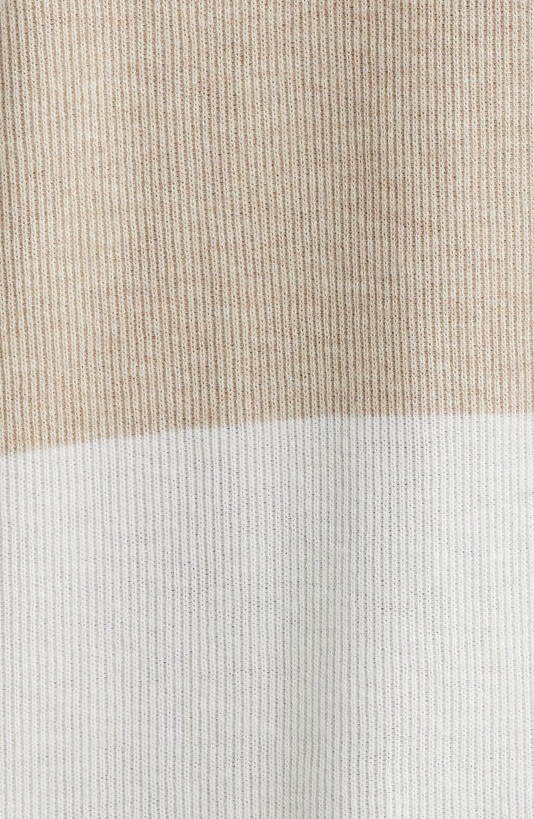 Scott Barber Stripe Rib Polo Sweater, Alternate, color, Flax