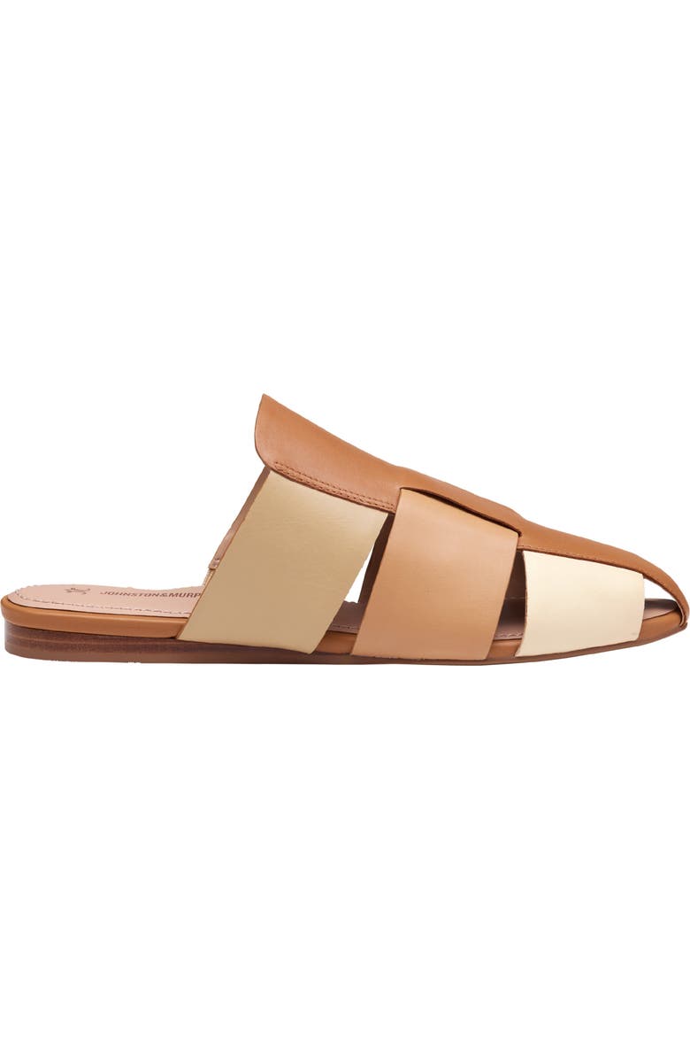 Johnston & Murphy Claire Leather Fisherman Mule Sandal, Alternate, color, Tan Multi Nappa Leather