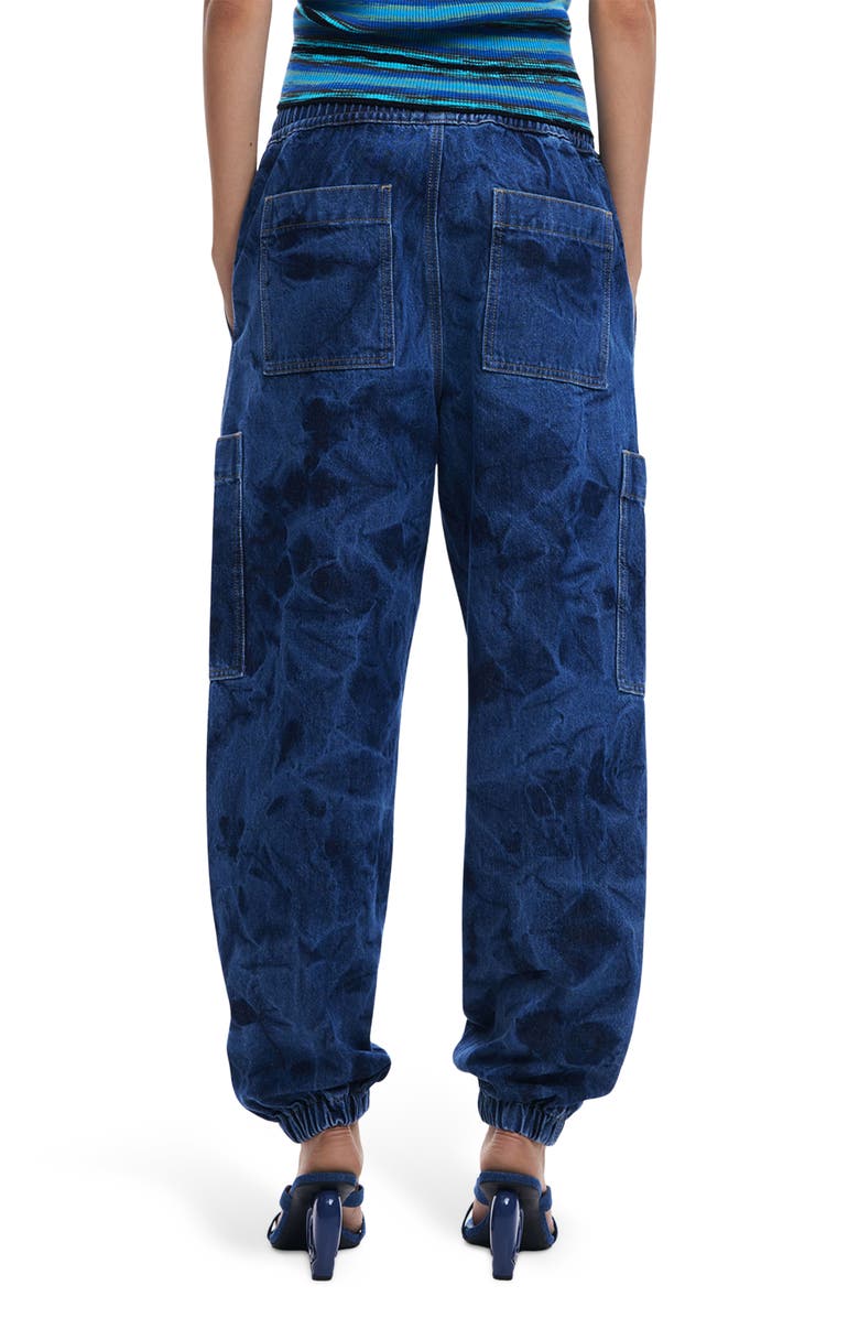 Desigual Denim Cargo Joggers, Alternate, color, Dark Blue