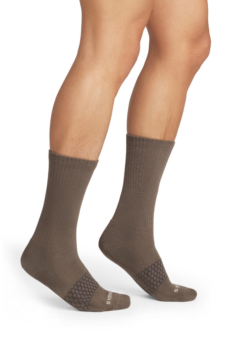 Solids Calf Socks, Alternate, color, MUSHROOM GREY